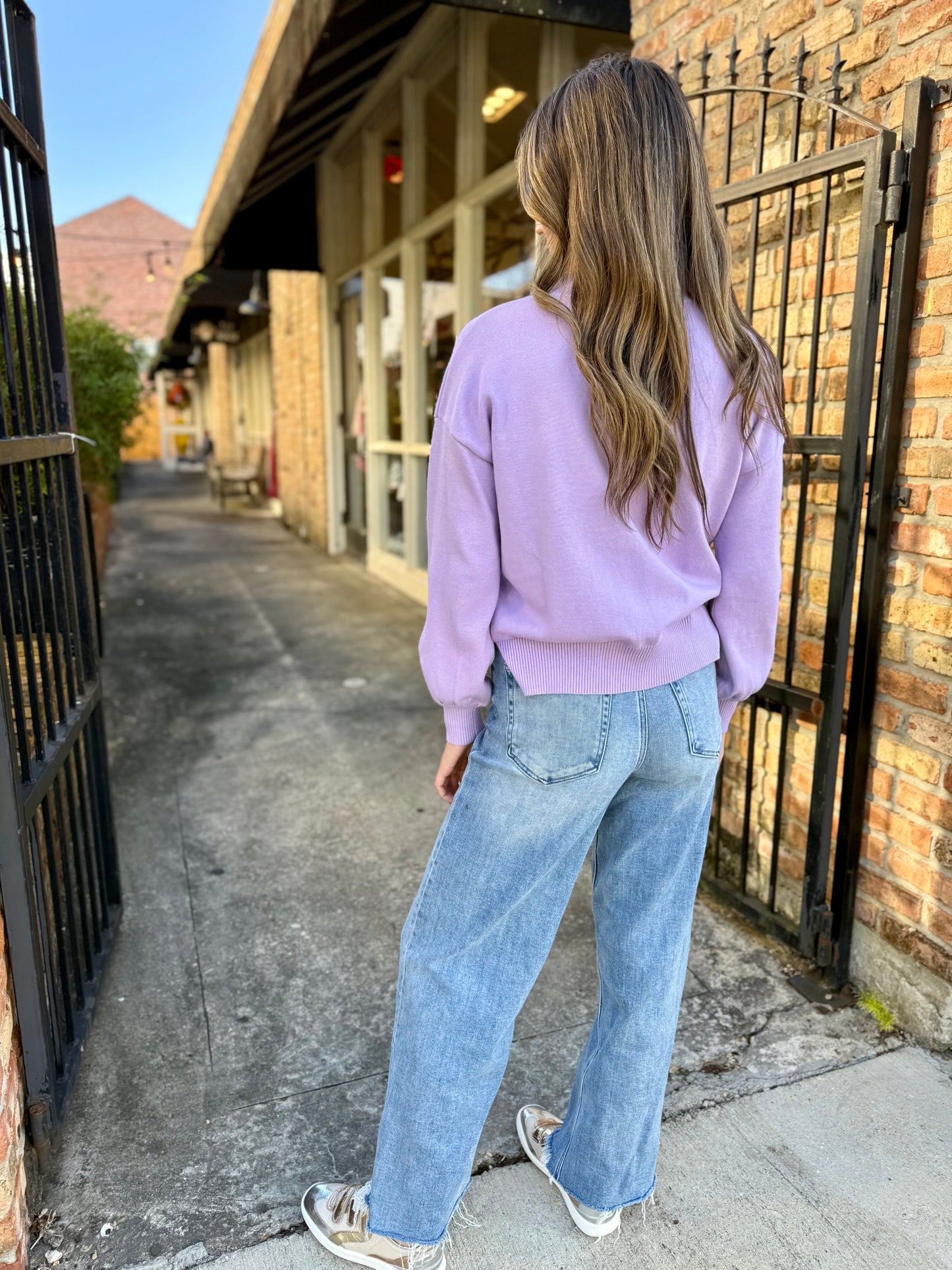 Throw Me Something Mock Neck Sweater