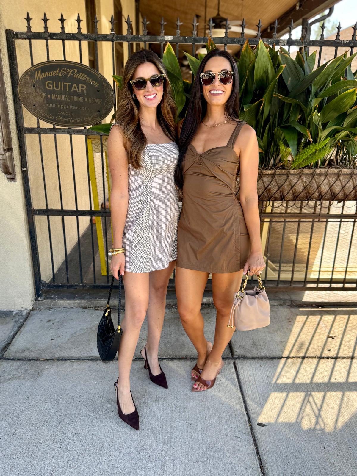 Zara Gingham Romper- Brown