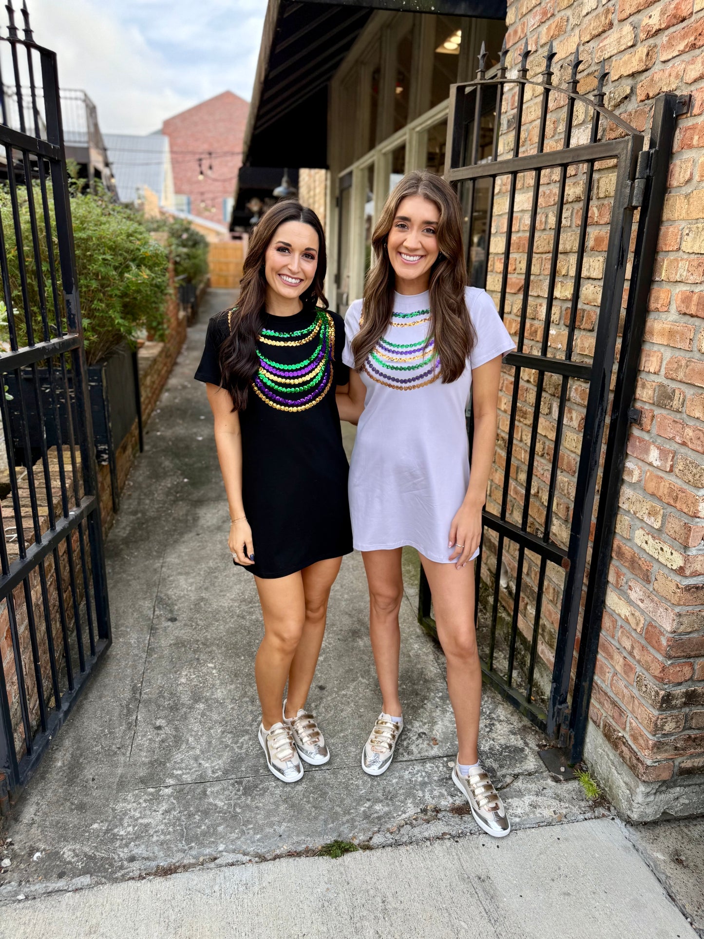 Mardi Gras Bead Dress- Lavender