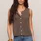 Z Supply Syd Sweater Vest- Pebble Coast