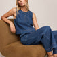 Z Supply Sun Seeker Denim Tank- Deep Water