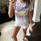 Louisiana Saturday Night Tee- Lavender