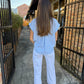 Brooklyn Button Up Top- Lt. Blue