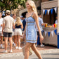 Tabby Contrast Mini Dress- Sky Blue