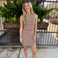 Riverbank Mini Dress- Brown Multi