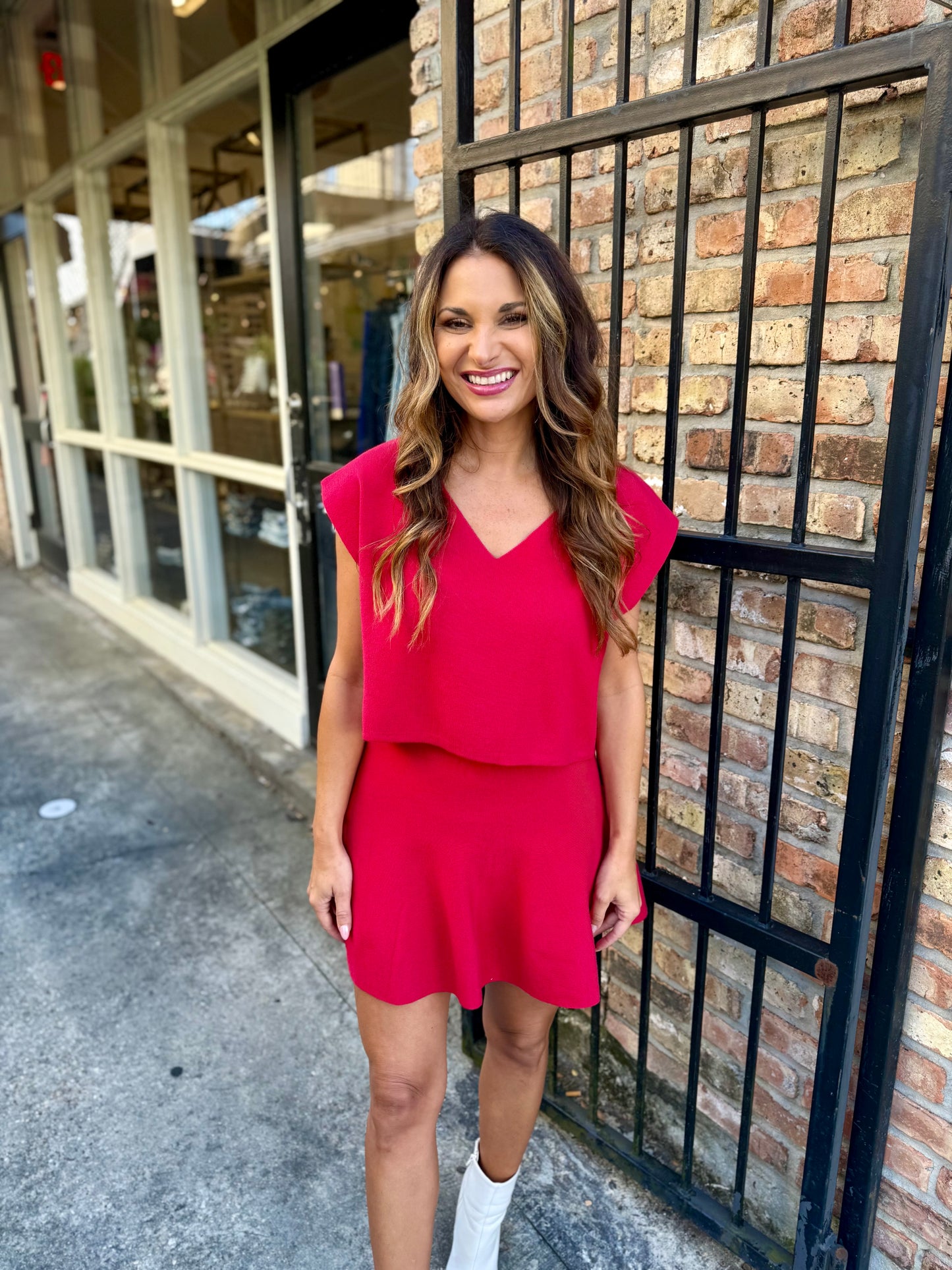 Meghan 2 PC Set- Red