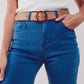 Dani Cropped Wide Leg Denim- Blue
