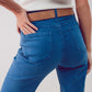 Dani Cropped Wide Leg Denim- Blue