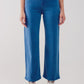 Dani Cropped Wide Leg Denim- Blue