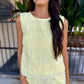 Kenny Eyelet Shorts- Lemon