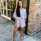 Ferrara Striped Set- Mocha/White