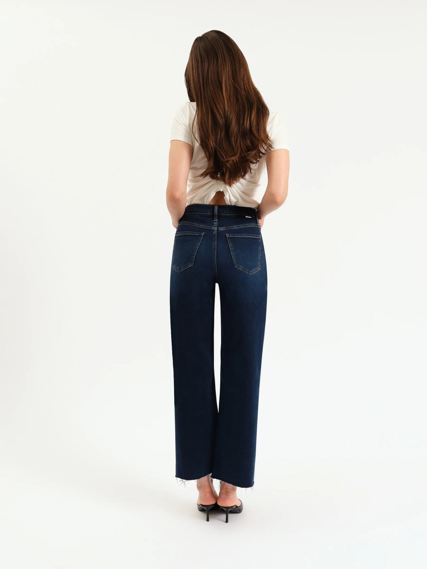 Pleaser High Rise Wide Ankle Denim- Magic Hour