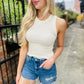 Alexis Knit Sweater Tank- Ivory
