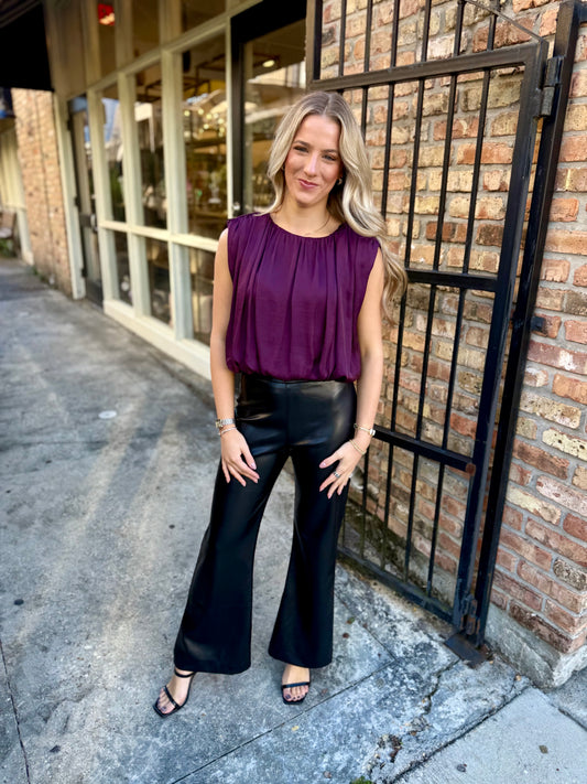 Milana Top- Purple Wine