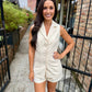 Mariana Blazer Vest- Cream