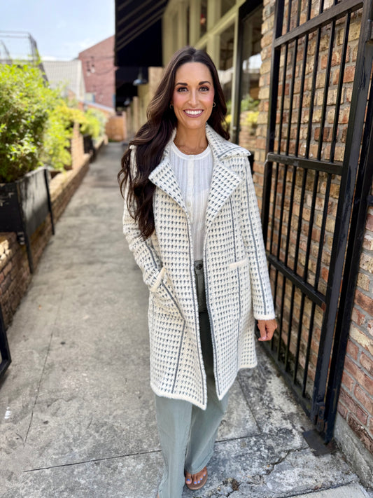 Marceau Houndstooth Coat