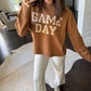 Match Game Day Sweater- Brown