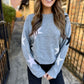 Star Knit Sweater- Heather Gray