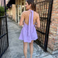 Queen Rhinestone Tank Dress- Lavender