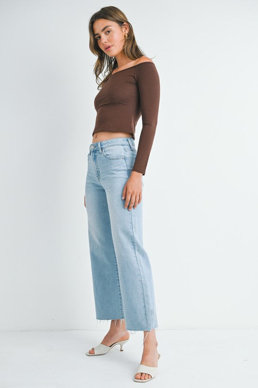 Blakely Slim Wide Leg Denim- Lt. Denim