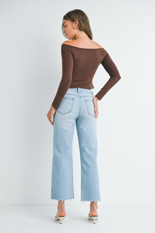 Blakely Slim Wide Leg Denim- Lt. Denim