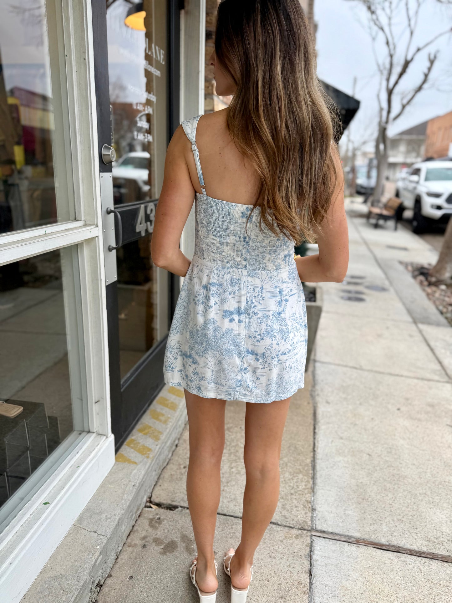 Lovely Pond Mini Dress Romper