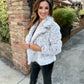 Pretty Fab Faux Fur Jacket- Ivory/Grey