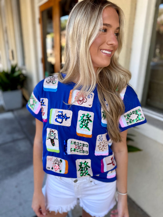 Queen Mahjong Tile Tee