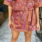 Izzy Botanical Skort- Terra Cotta