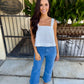 Pixie Tank- White Linen
