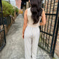 Arid Cutout Knit Tank- Cream