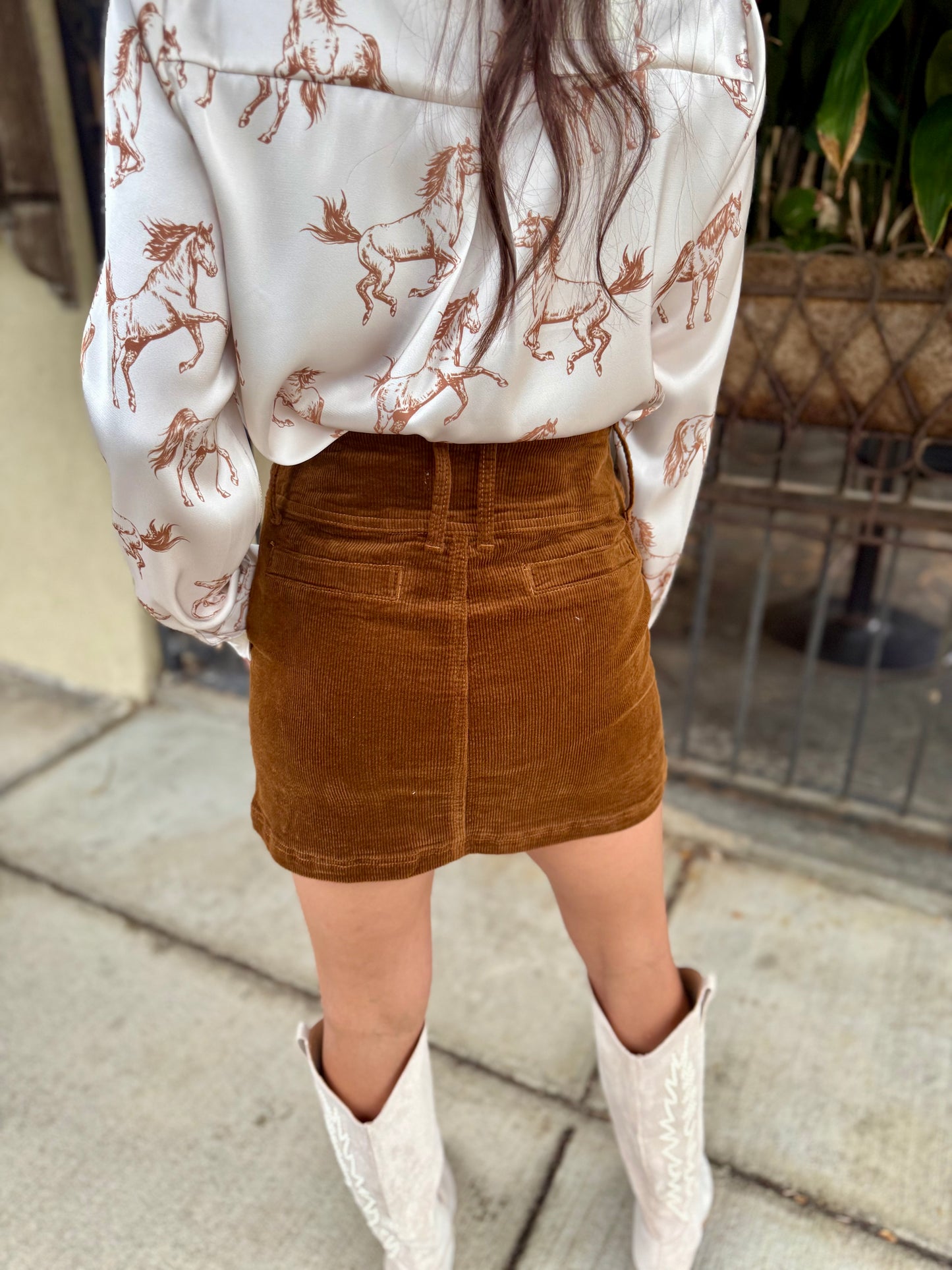 Elaine Skirt- Saddle