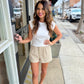 Ruby Ruched Tank- Off White