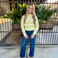 Raya Ribbed Crop Sweater- Yellow