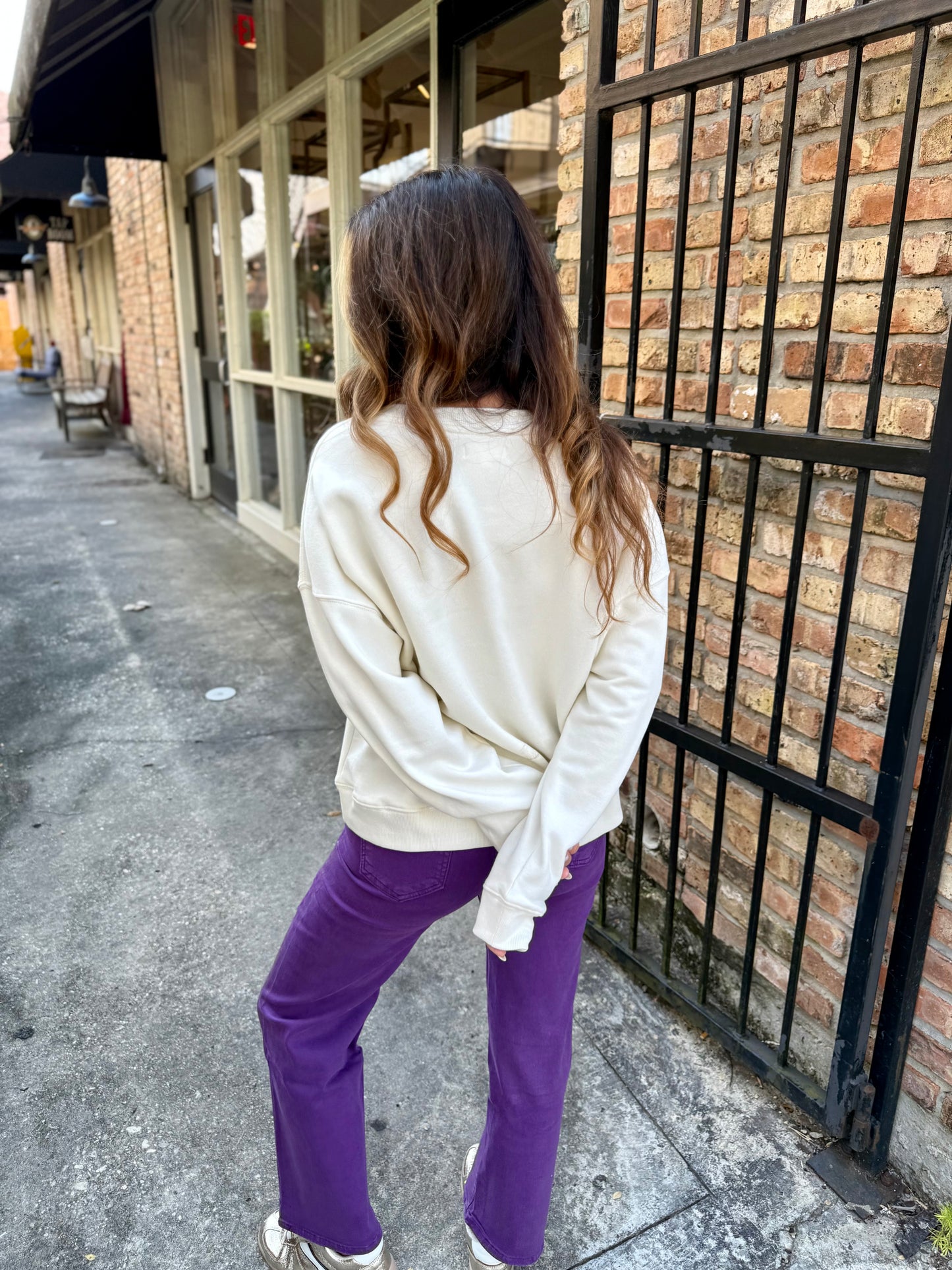 LSU Boxy Crewneck Sweatshirt