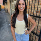 Dejavu Stripe Tank- Butter Yellow