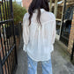 Vista Button Down Top- White