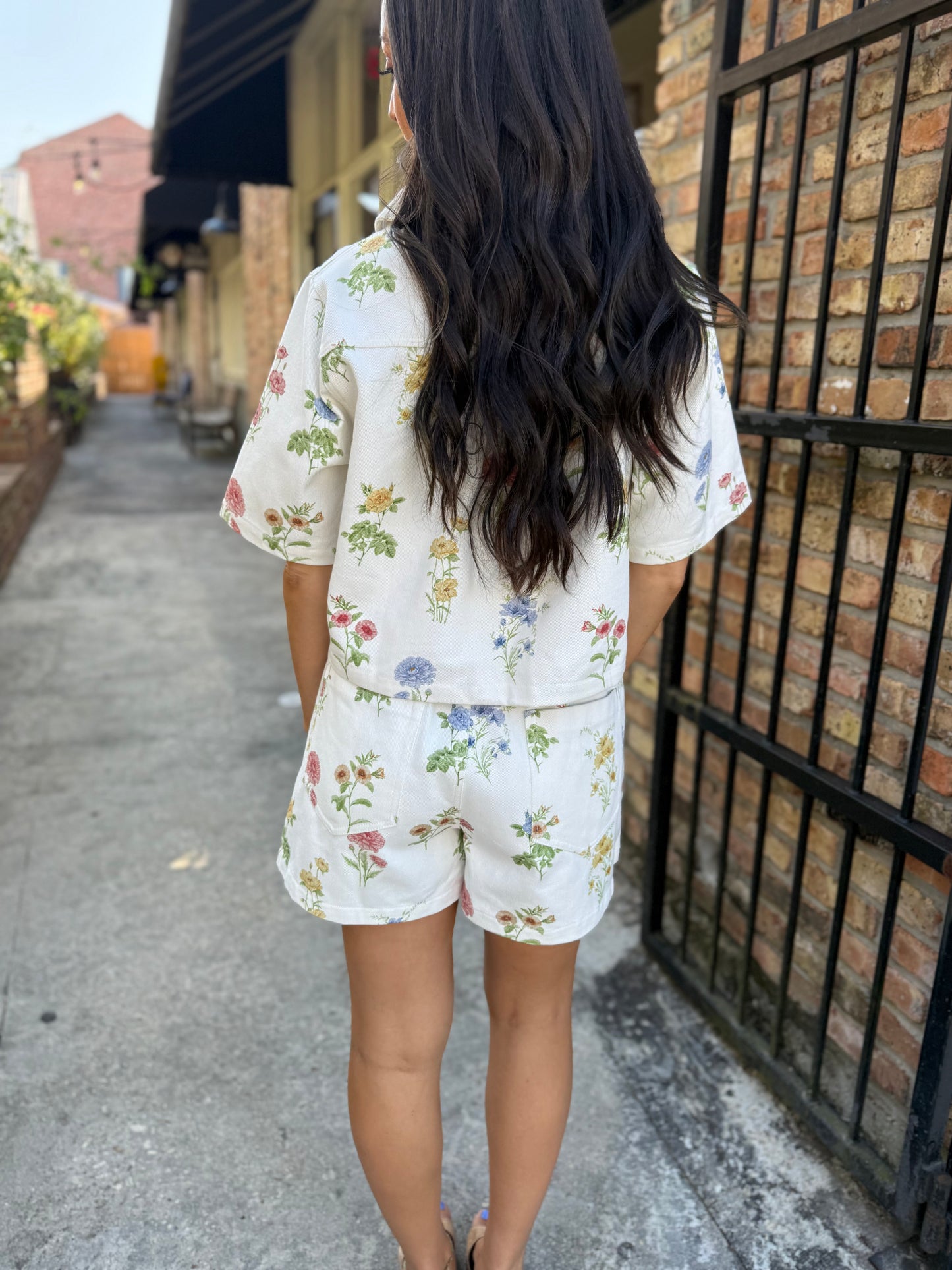 Botanical Skort- Ecru