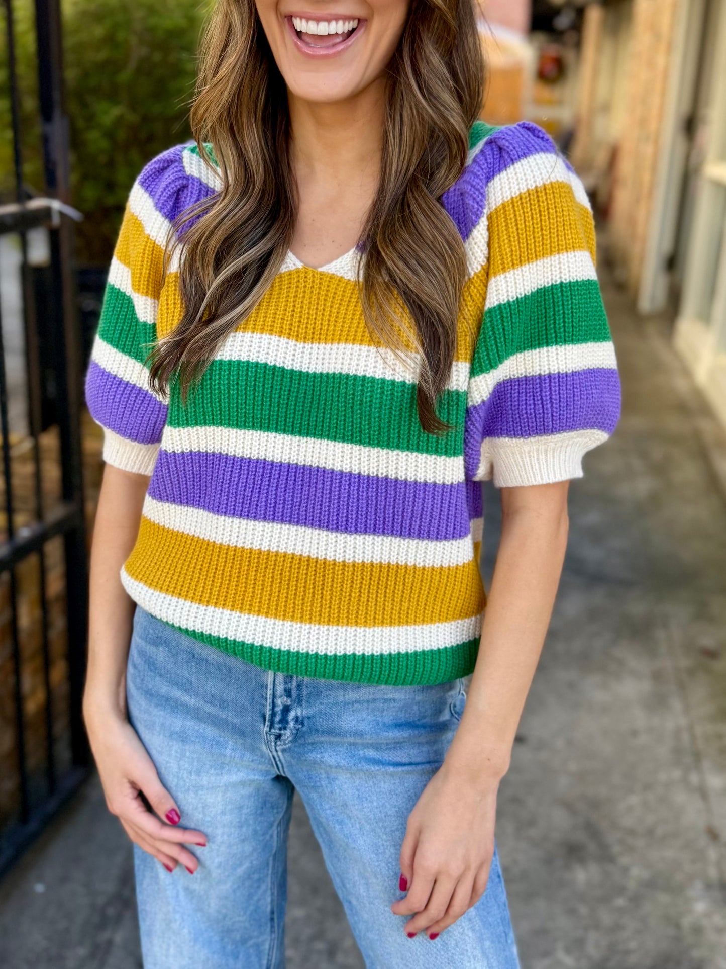 Parade Puff MG Stripe Top