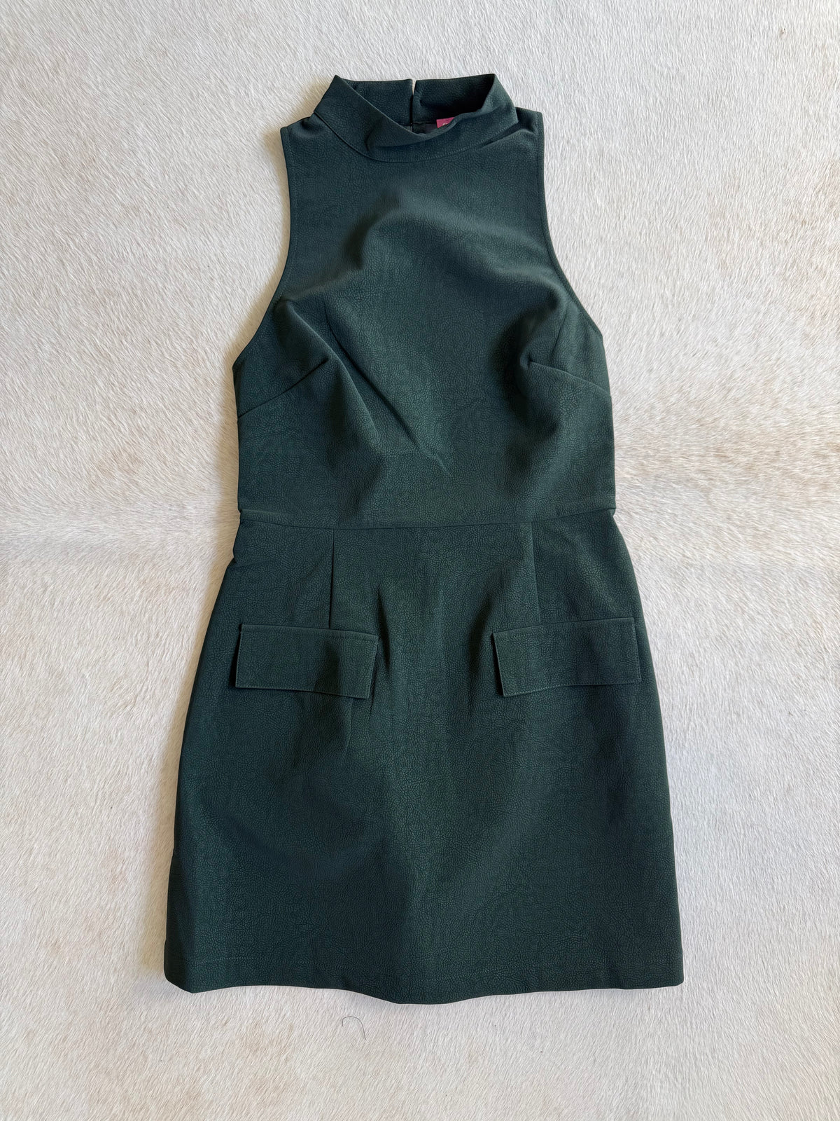 Darcy Mini Dress- Evergreen Suede