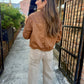 Halo Suede Snap Jacket- Camel