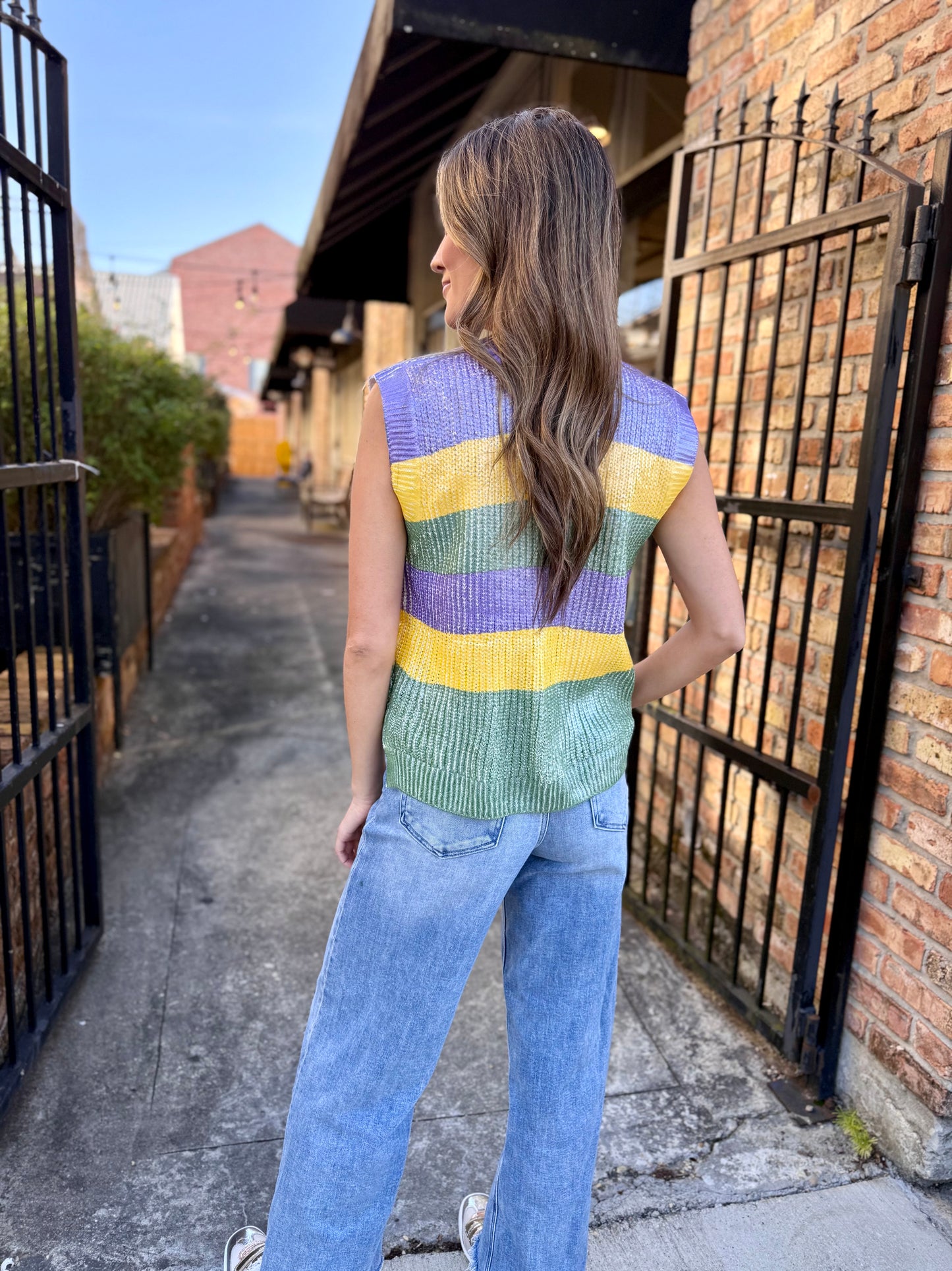 Magazine Metallic MG Stripe Vest