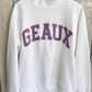 Geaux Varsity Sweatshirt- White