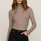 Z Supply Hattie LS Top- Heather Ash
