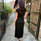 Katina Cap Sleeve Maxi- Black