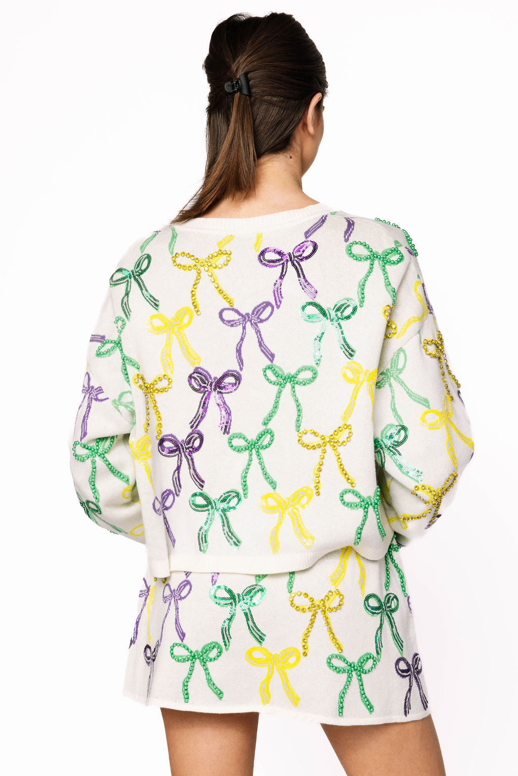 Queen MG Bow Tie Up Sweater