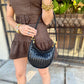 Keely Mini Woven Hobo- Black
