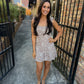 Diggs Eyelet Mini Dress- Taupe