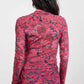 Velvet Rebellion Mock Neck- Fuchsia