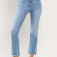 Striving (Bella) HR Cropped Flare Denim- Lt Blue